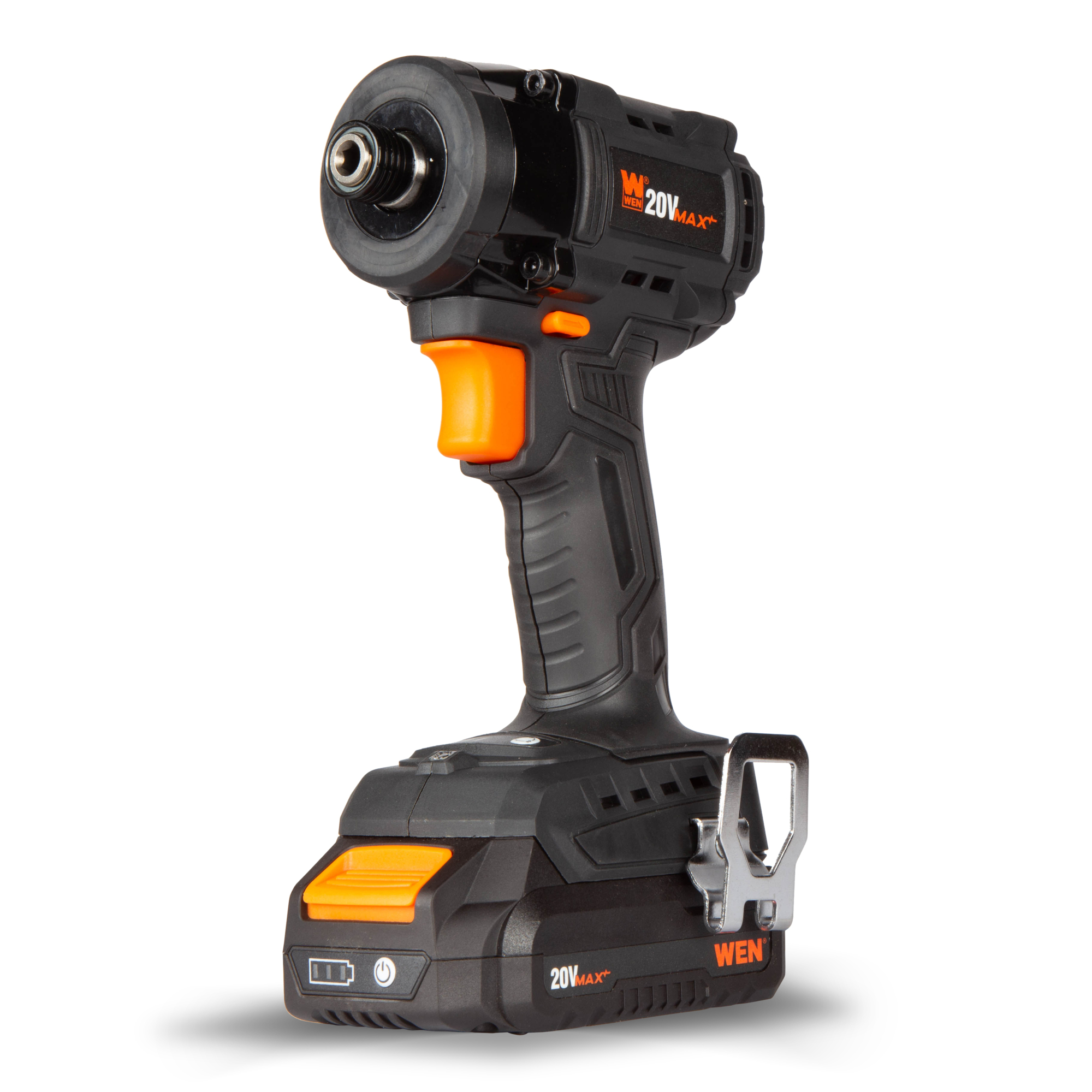 WEN, Cordless Compact 3-Speed Impact Driver w/ Battery, Drive Size 1/4 in, Max. Torque 162 ft-lbs., Volts 20 Model# 20136